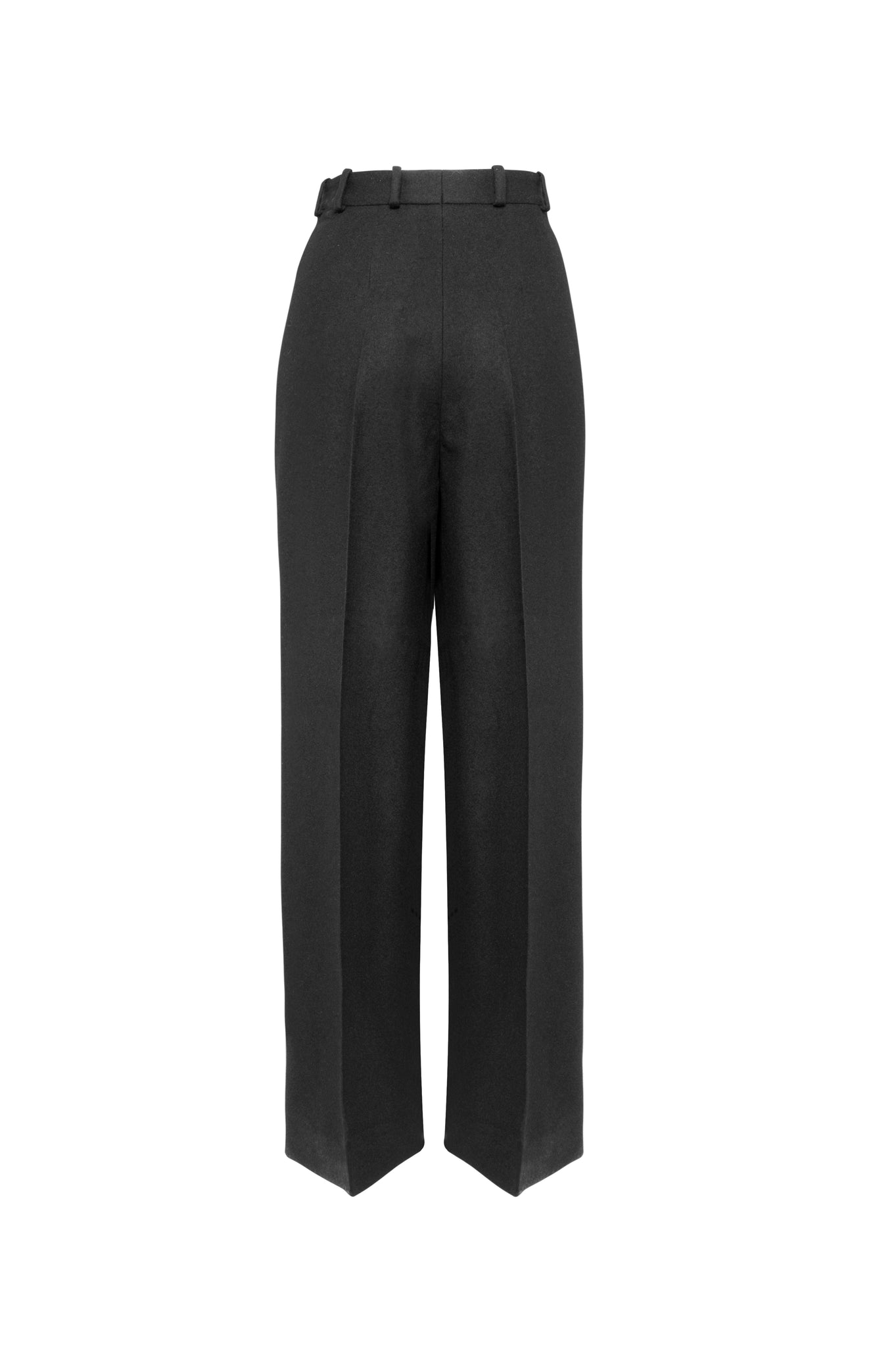 01/2 High Waisted Pants Wool in black - hello'ben store
