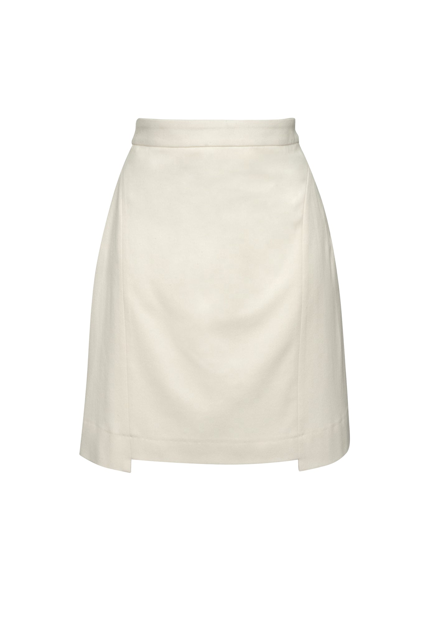 01/3 Mini Skirt Wool Ivory front - hello'ben store
