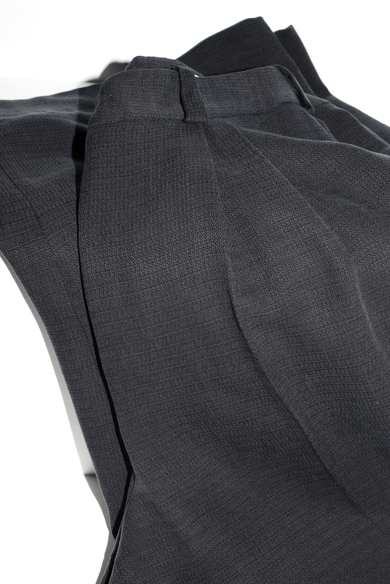 01/2 Structured High Waisted Pants Anthracite Detail - hello'ben store