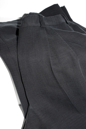 01/2 Structured High Waisted Pants Anthracite Detail - hello'ben store