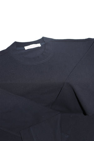 01/5 Longsleeve Organic Cotton Navy Collar detail - hello ben store