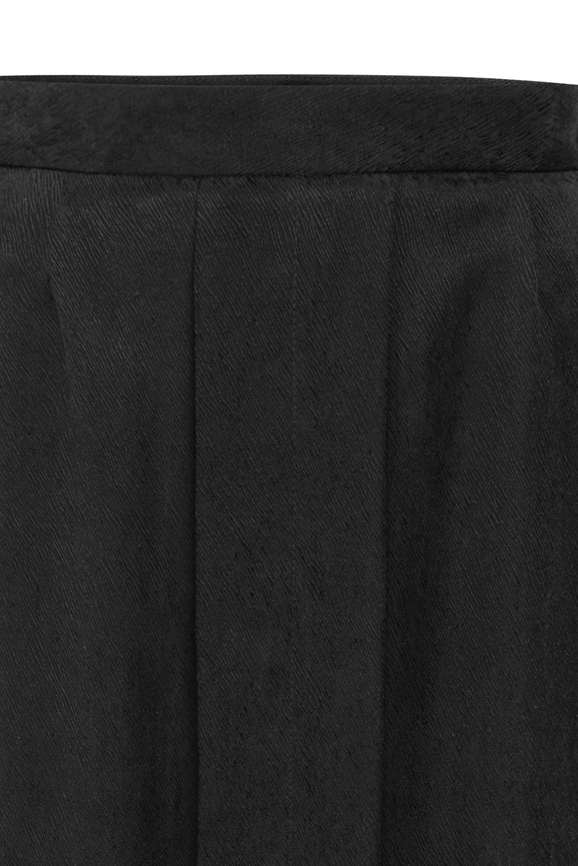 02/14 Satin Midi Skirt black detail - hello'ben store