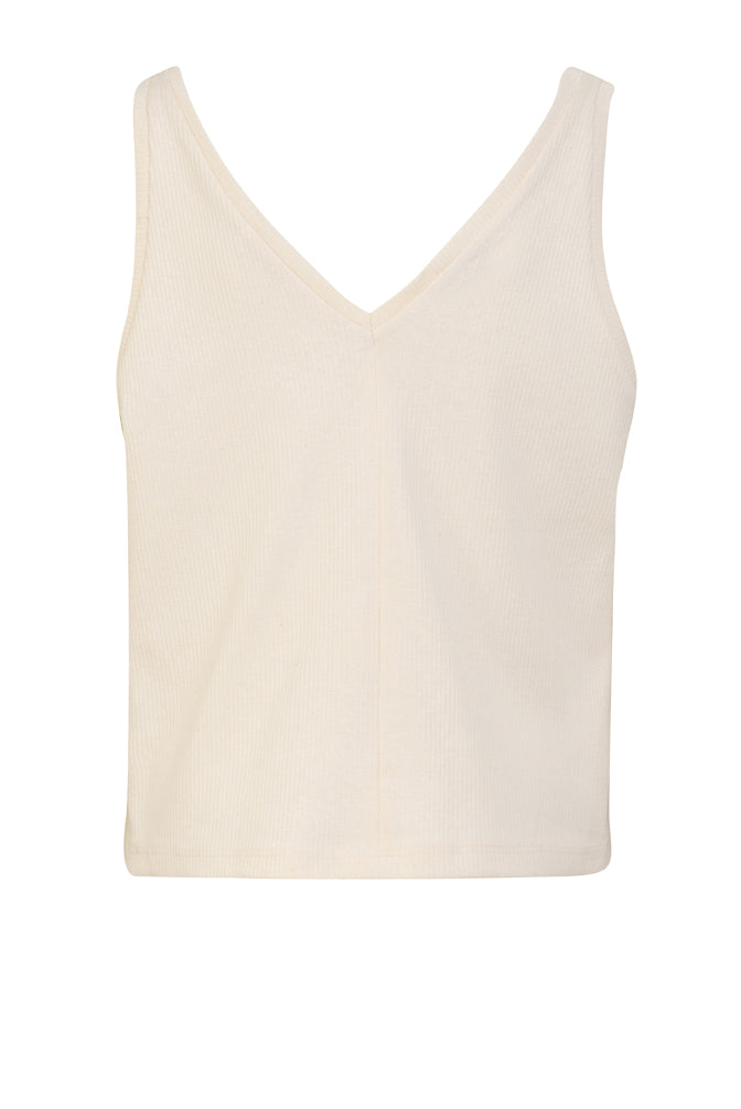 02/13 Organic Cotton Top V-neck cream back - hello'ben store