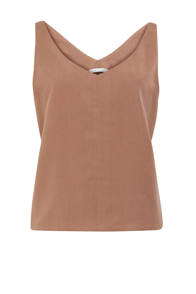 02/13 Top V-neck Tencel rose front hello'ben