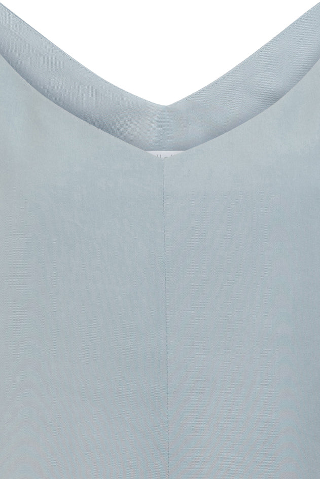 02/13 Top V-neck Tencel light blue detail - hello'ben store