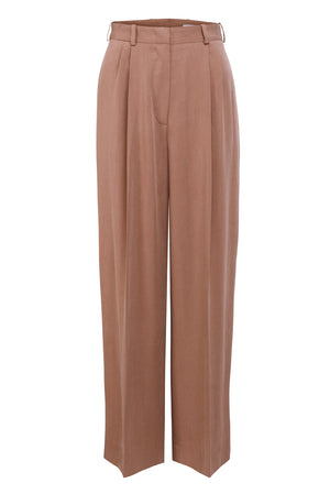 02/2 High Waisted Pants Tencel dusty rose front hello'ben
