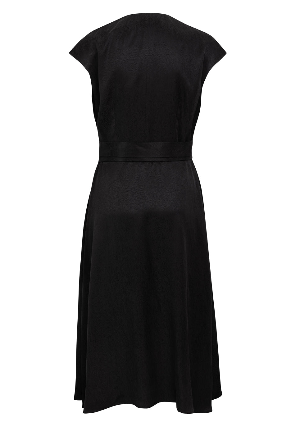 02/11 Wrap Dress shiny black back – hello'ben store