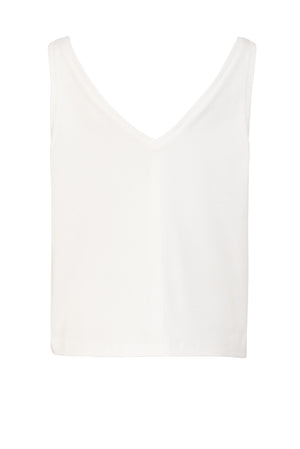 02/13 Organic Cotton Top V-neck white back by hello'ben