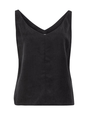 02/13 Satin Top V-neck black front – hello'ben