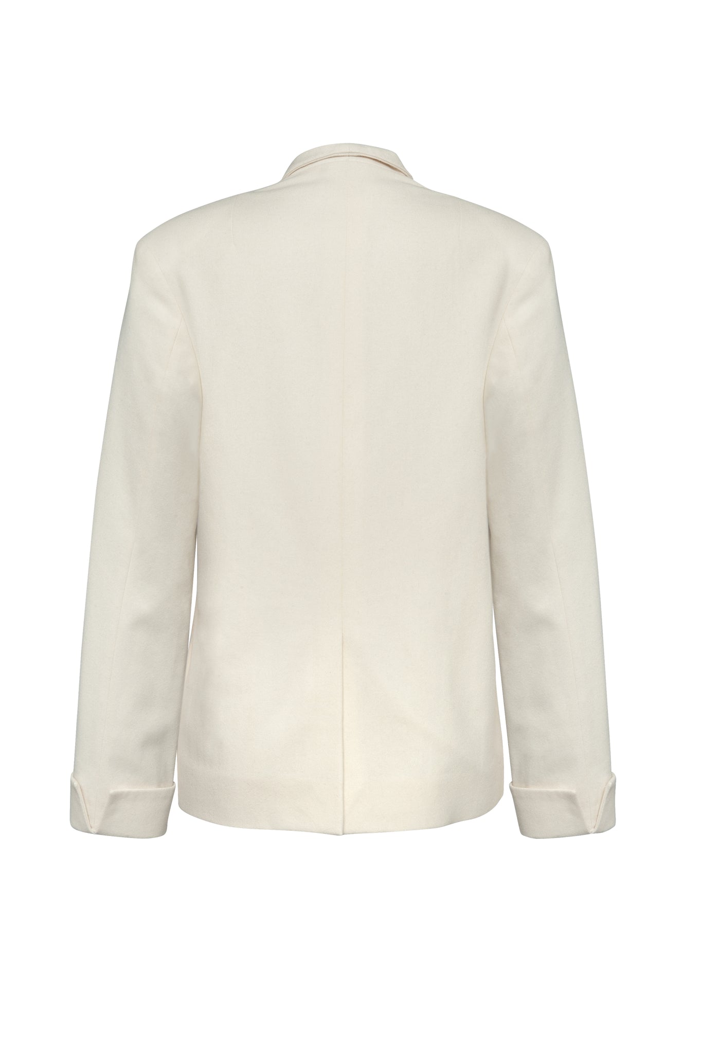 Organic Wool Jacket Ivory backside - hello'ben store