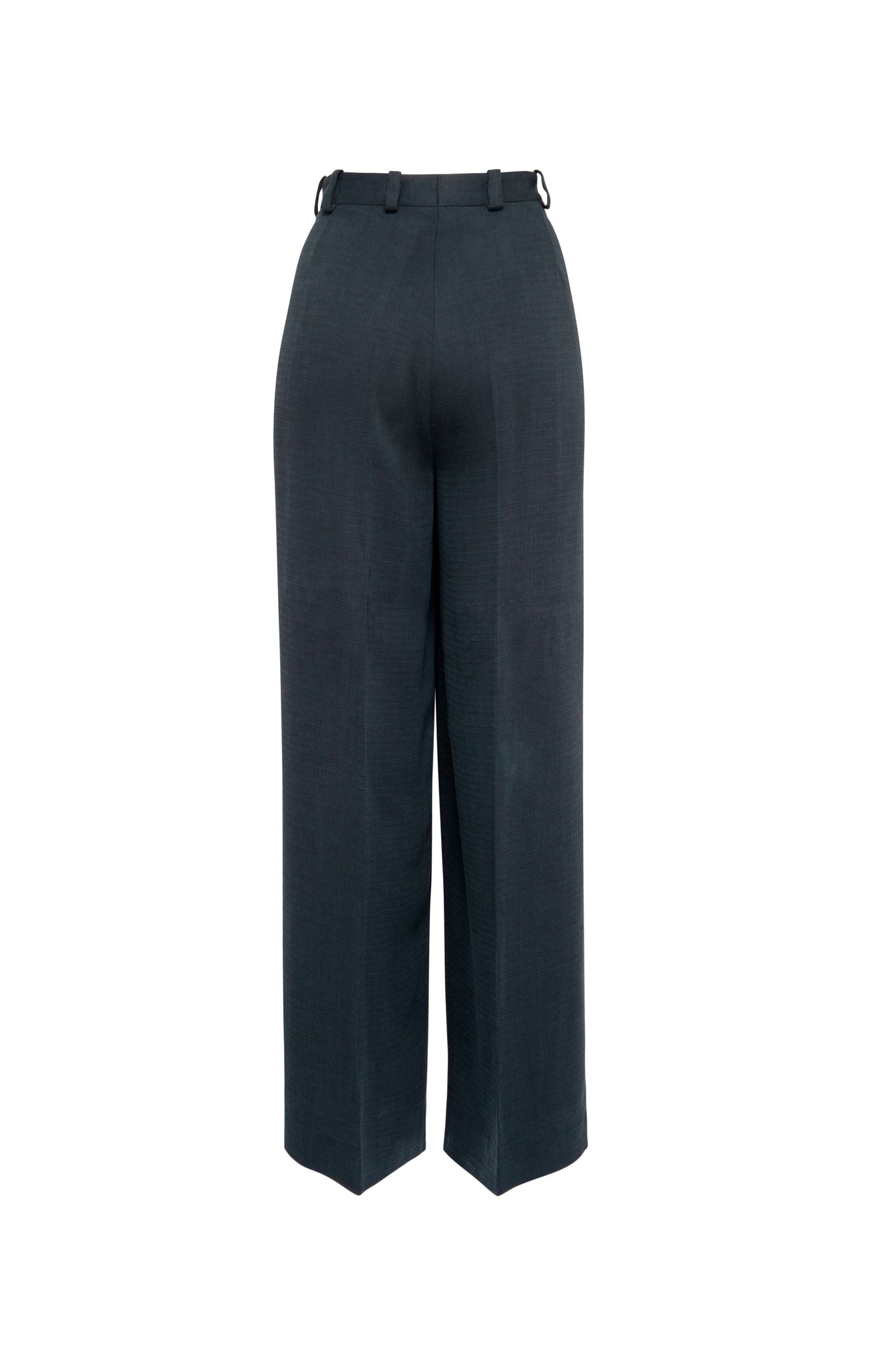 01/2 Structured High Waisted Pants Anthracite Backside - hello'ben store
