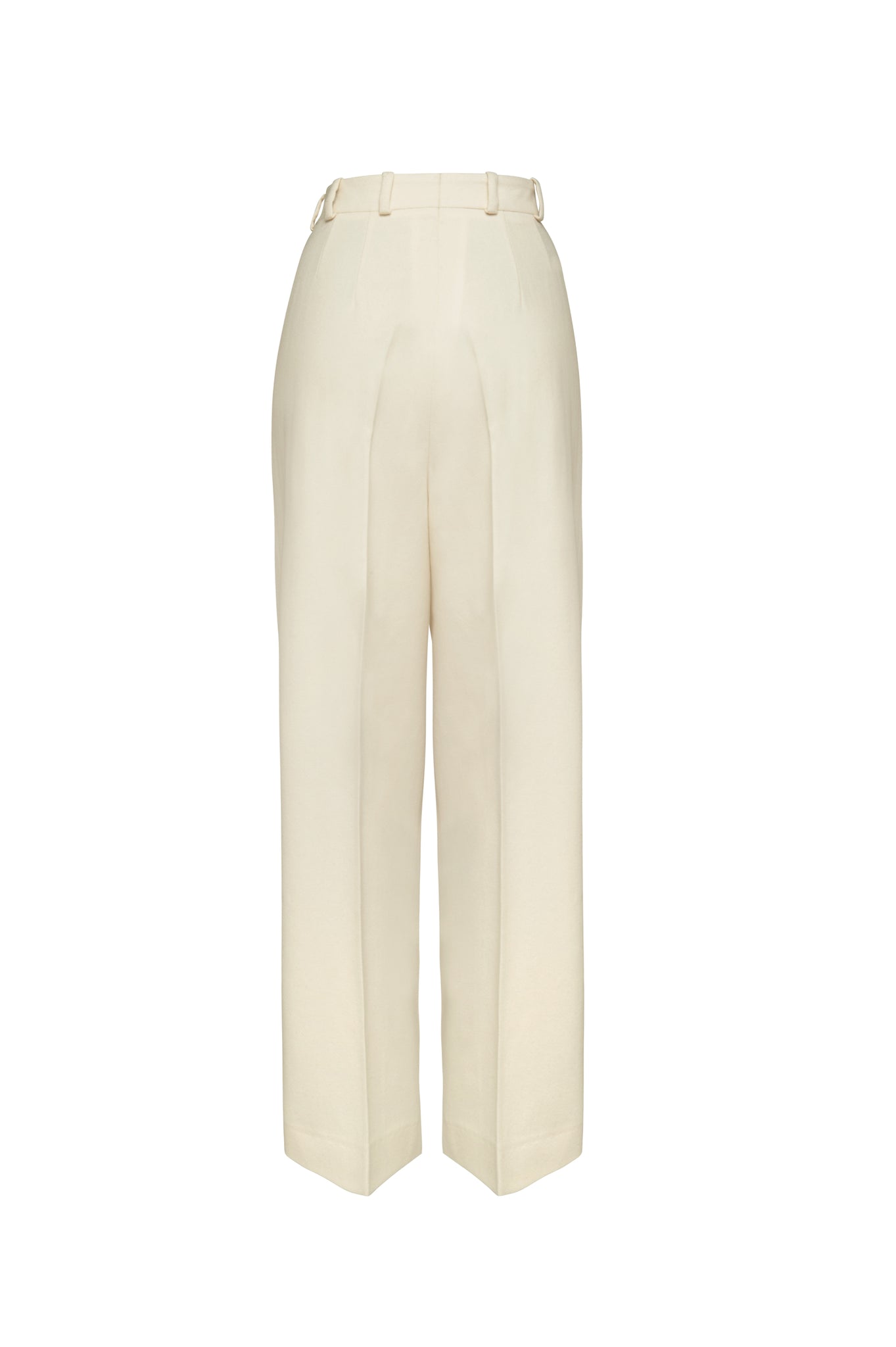 01/2 High Waisted Pants ivory back - hello'ben store