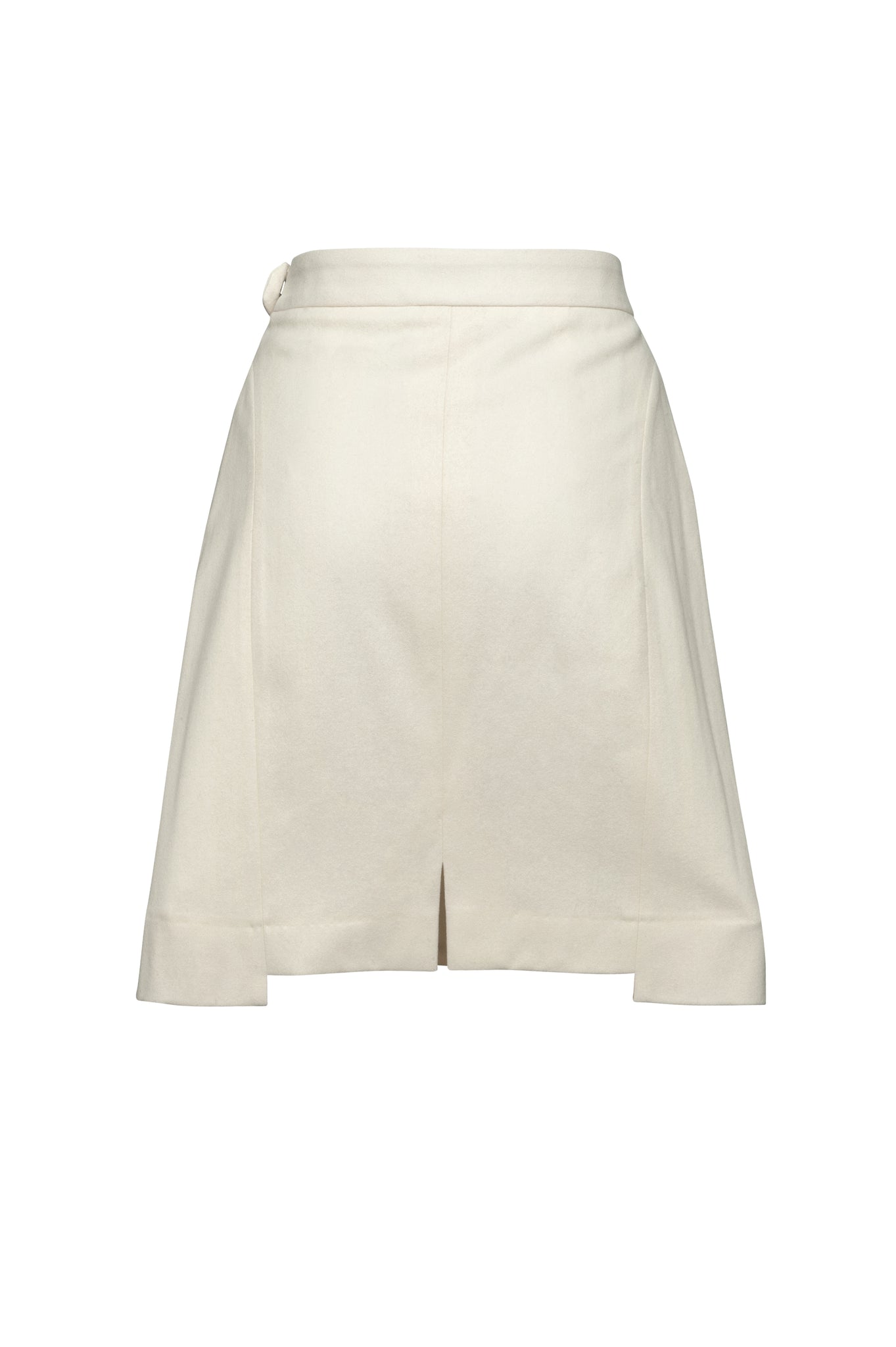 01/3 Mini Skirt Wool Ivory back - hello'ben store